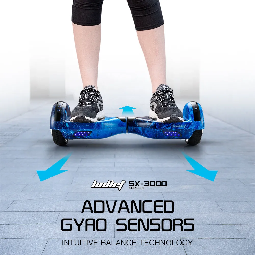 6.5" LED Electric Hoverboard, 15 km Range, 500W - Bullet