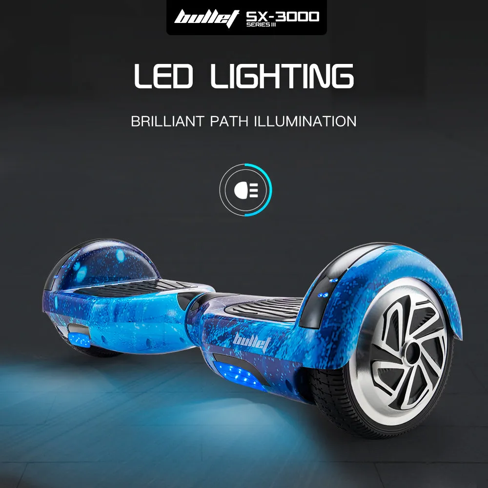 6.5" LED Electric Hoverboard, 15 km Range, 500W - Bullet