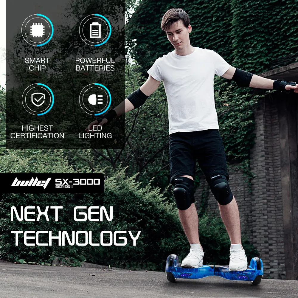 6.5" LED Electric Hoverboard, 15 km Range, 500W - Bullet