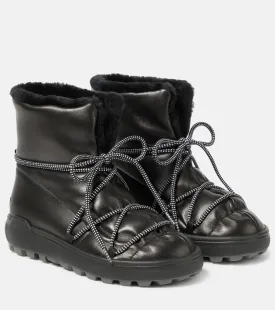 Chamonix Bogner leather ankle boots, black