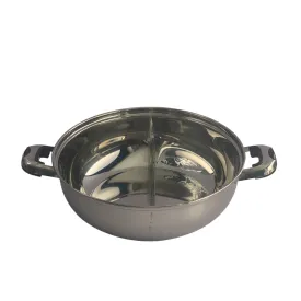 Divided Steamboat Hotpot Pot with Lid 30cm