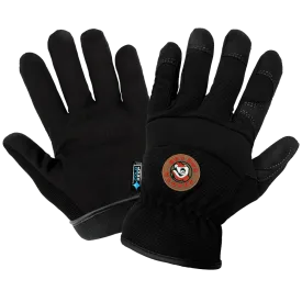 Global Glove Hot Rod Gloves Insulated, Synthetic Leather Palm Performance Gloves - Black