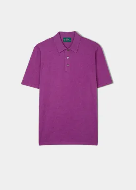 Halstead Luxury Cotton Polo Shirt In Orchid