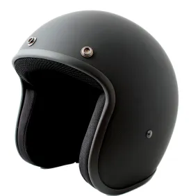 Matt Black - Daytona Low Profile D.O.T. Open Face Helmet