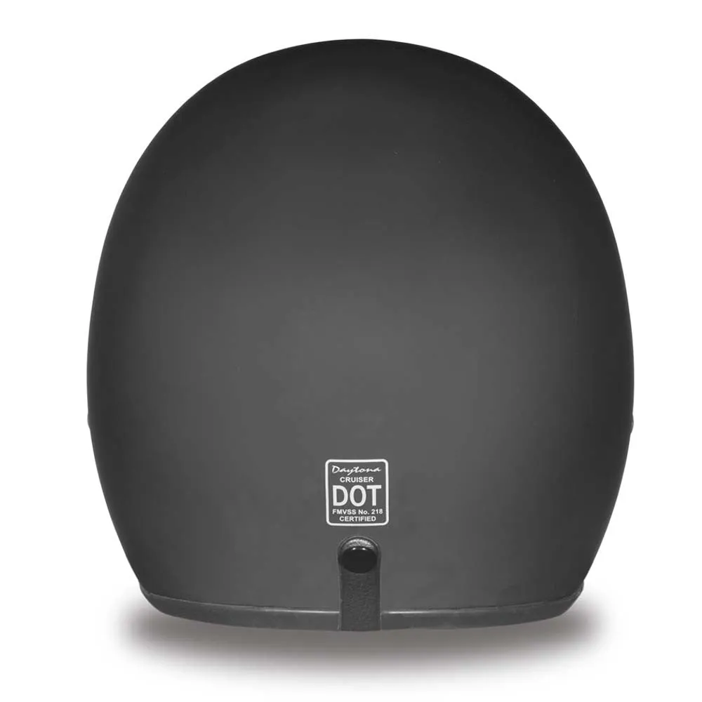 Matt Black - Daytona Low Profile D.O.T. Open Face Helmet