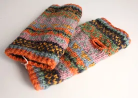 Orange Soft Wool Winter Sherpa Handwarmers