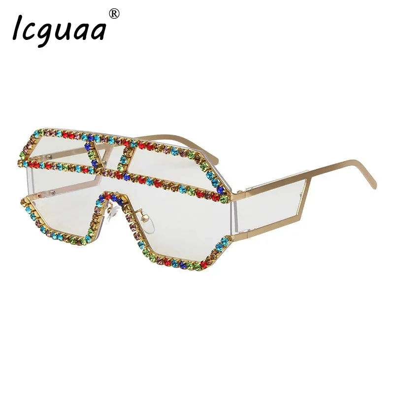 TEEK - Oversized Rhinestone Ready Border Eyewear