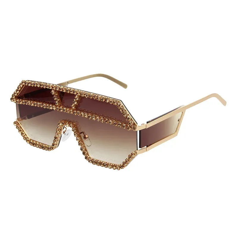 TEEK - Oversized Rhinestone Ready Border Eyewear