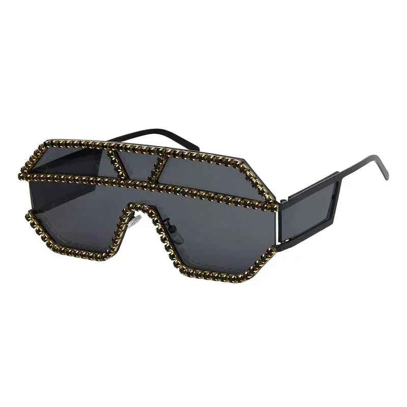 TEEK - Oversized Rhinestone Ready Border Eyewear