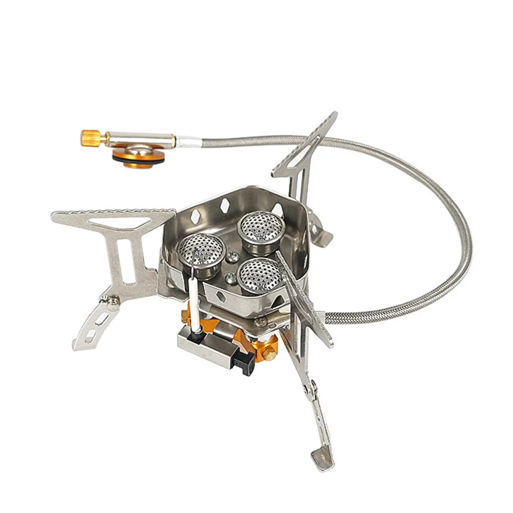 Three-burner stove windproof outdoor camping stove