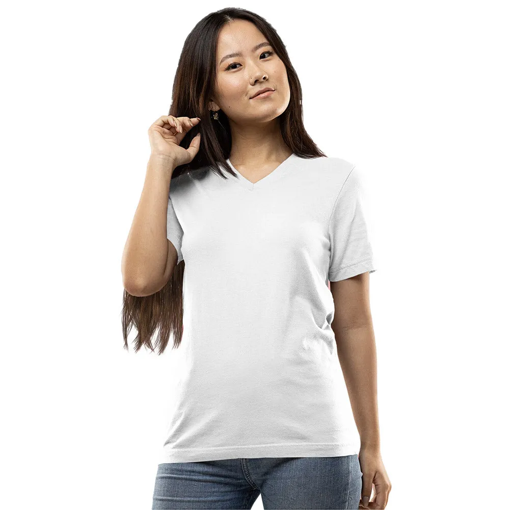 White V-neck T shirt